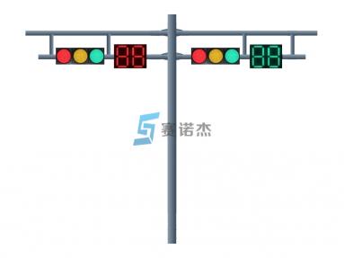 8m多懸臂無縫鋼管交通信號燈桿